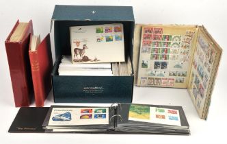 Large Collection of stamps, including albums, First Day Covers presentation packs,