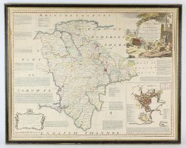 Devon. Bowen (Emanuel), An Accurate Map of Devon Shire, Divided into its Hundreds..., J.