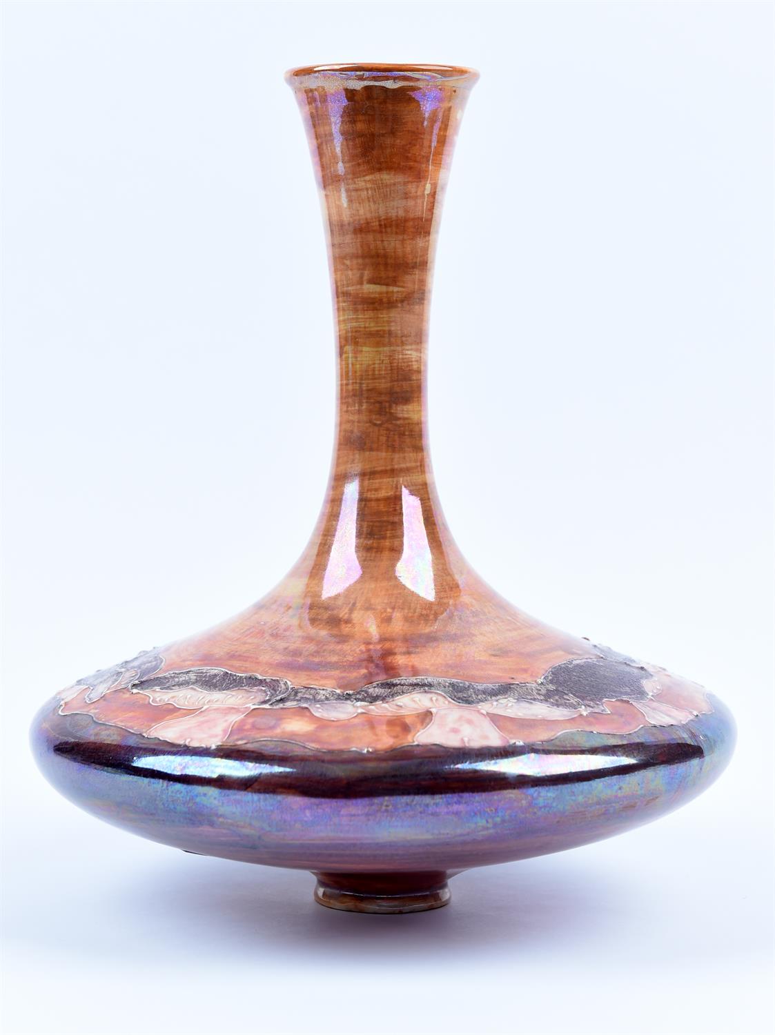 Lise B. Morrcroft studio pottery cast decanter with stylised toadstool decoration, 1989 height 27cm. - Image 2 of 6