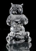 Swarovski crystal glass models including Disney Friend Owl (943953), Disney Bambi title plaque