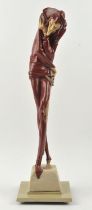 Jacques Louis Gautier, Mephistopheles, painted plaster figure, 62cm high