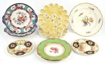 A group of porcelain and pottery tableware, 19th/early 20th century to include an early 19th