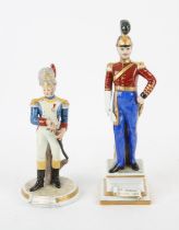 Naples figure of an officer of the 7th Dragoon Guards and another of a Grenadier de la Garde