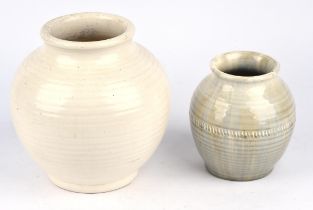 William Moorcroft (British, 1872 - 1945) for Moorcroft natural studio line ovoid vase in cream