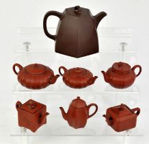 A Yixing teapot presumably manufactured from the Yixing clay of Jiangsu Province,