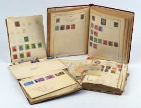 World stamps in Strand Album plus three further albums and a few loose covers.