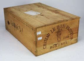 Bordeaux wines, Chateau Le Bon Pasteur 1988 (12 bottles) Note: This wine has been supplied by