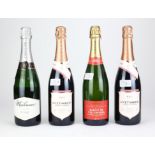 Champagne and sparkling wine, Baron De Villeboerg NV, one bottle, Marksman blanc de Blancs,