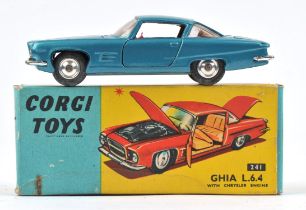 Corgi Toys - Ghia L.6.4 241 Die-Cast scale model, boxed. Charity lot: This lot is being sold on