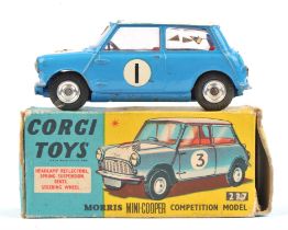 Corgi Toys - Morris Mini Cooper Competition Model 227 Die-Cast scale model, boxed.