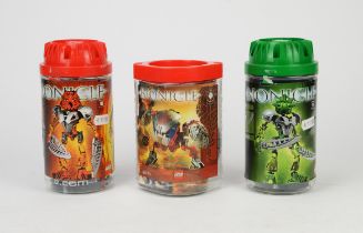 LEGO Bionicle 3-pack. Includes: 8574 Tahnok-Kal, 8572 Tahu Nuva and 8567 Lewa Nuva