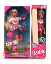 In-Line Skating Barbie by Mattel. Along with Sun Jewel Barbie. Both Boxed, complete and unopened