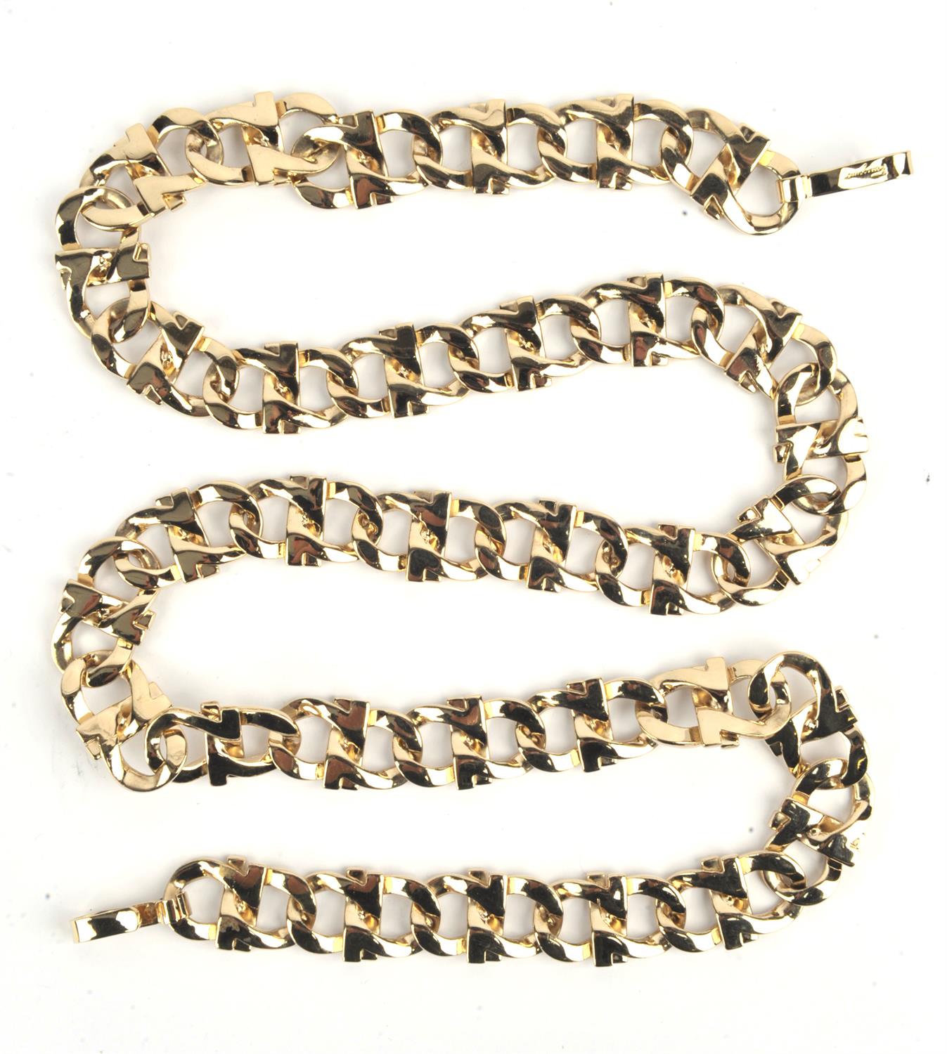 SALVATORE FERRAGAMO hook fastening gold-tone chain-link belt (2cm x 97cm) in original dust bag - Image 2 of 2