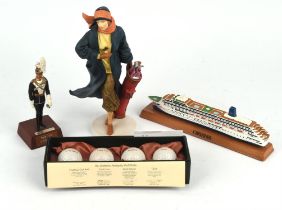 Golfing Sundries including Royal Doulton figure " To The Fairway " modelled by Timothy Potts,