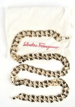 SALVATORE FERRAGAMO hook fastening gold-tone chain-link belt (2cm x 97cm) in original dust bag