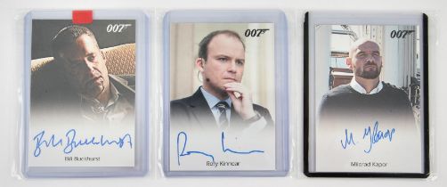 James Bond Skyfall (2012) Three Rittenhouse Archives Trading cards signed by Rory Kinnear,