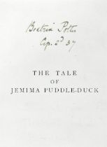 POTTER, Beatrix. (1866-1943). The Tale of Jemima Puddle-Duck, Signed by the author, London,