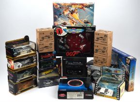 James Bond - Collection of boxed toys including Matchbox, Corgi, Shell, Minichamps and Airfix.