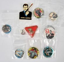 James Bond 007 Badge collection. A collection of badges, some from films such as Moonraker,
