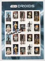 Star Wars - Anthony Daniels (C-3PO) Signed unused stamp sheet ‘Star Wars Droids’ from 2021,