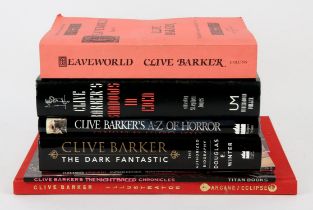 BARKER (Clive). seven first edition books by, and relating to the visual artists, novelist,