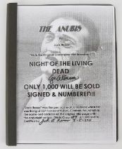 Night of the Living Dead: The Anubis, Autographed Limited Edition Screenplay - numbered 89 of 1,