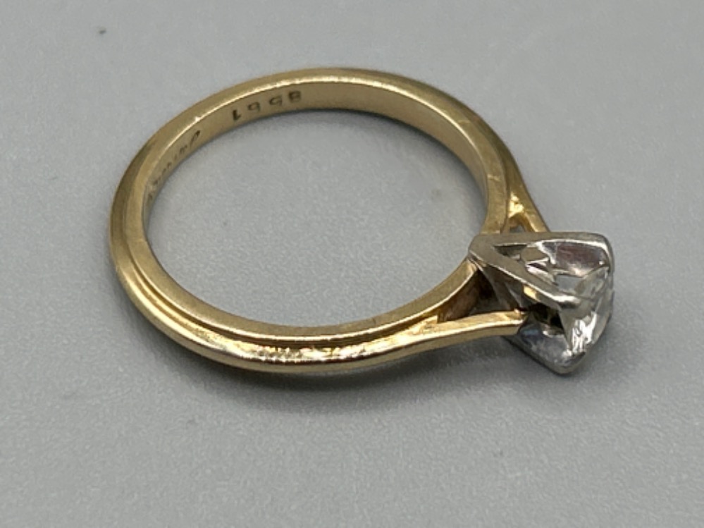 Ladies 14k gold diamond set ring, approx 0.25ct diamond. Size L1/2 and 1.83g - Image 3 of 3
