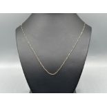 9ct gold belcher chain (stretched) 52cms 1.04g