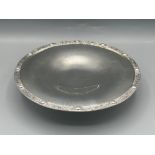 Hallmarked silver dish with nice pattern around rim
