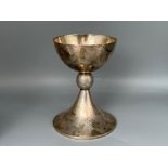 Hallmarked silver Goblet 272.65 grams in weight and 14.5cm in height
