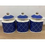 Set of three Arthur Wood Tea/Coffee/Suger lidded pots