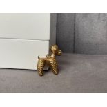 9ct Yellow Gold poodle charm - weighing 1.78 grams