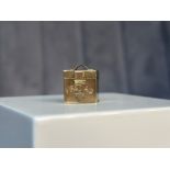 9ct Yellow Gold First Aid Box Charm - Weighing 2.5 grams