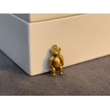 9ct Yellow Gold Teddy Bear Charm - Weighing 0.34 grams