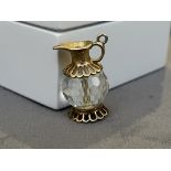 9ct Yellow Gold Crystal Jug Charm - Weighing 6.6 grams