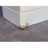 9ct Yellow Gold Fish Charm - Weighing 1.4grams