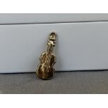 9ct Yellow Gold Guitar Charm - Weighing 0.51 Gram