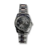 Rolex 2020 Datejust Wimbledon Stainless Steel with Green Roman Numerals Wristwatch in Good Working