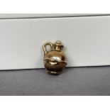 9ct Yellow Gold Urn Charm - Weighing 0.85 grams