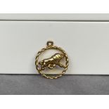 9ct Yellow Gold Zodiac Libra Charm - Weighing 1 grams