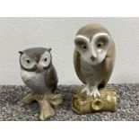 Pair of Lladro Figures 5421 ‘Barn Owl’ and 8035 ‘lucky owl’ both in good condition