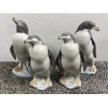 4x Lladro Penguin figures to include, 5247, 5248 and 5249 all in good condition