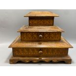 A traditional Chinese style wooden Jewellery box in good condition