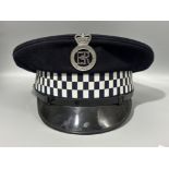 Vintage Northumberland Constabulary police flat peaked cap