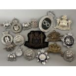 Total of 18 cap badges, mainly police related
