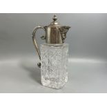 Unusual Square Antique Edwardian Quality Claret Jug