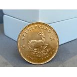 1974 fine 22ct gold Krugerrand 1oz coin