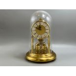 Anniversary mantle clock with glass dome