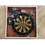 Nodor Supabull dartboard with backboard & multiple sets of darts