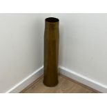 Large brass artillery shell stick stand - height 62cm